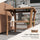 Yeah Depot - Outsunny Rattan Side Table, Outdoor End Table with Storage Shelf, Aluminum Frame Square, Coffee Table with Tempered Glass Top, Sand