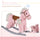 Yeah Depot - Qaba Kids Plush Ride-On Rocking Horse with Bear Toy, Children Chair with Soft Plush Toy & Fun Realistic Sounds, Pink