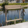 Yeah Depot - Outdoor Acacia Wood Balcony Bar Table, Gray Finish