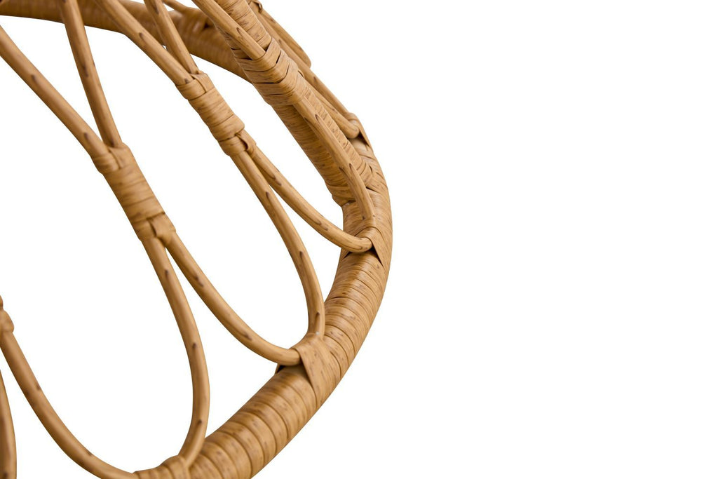 Yeah Depot - Outdoor dining simple bamboo chair table , PE ratten round table 110CM plastic wood top