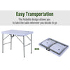 Yeah Depot - Outsunny Folding Camping Table with Faucet and Dual Water Basins, Outdoor Fish Table Sink Station, for Picnic, Fishing, 40''