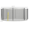 Yeah Depot - Soozier Trampoline Safety Net for 14ft Round Trampoline with 8 Straight Poles, Weather-Resistant Trampoline Net Replacement Enclosure with Yellow Zippered Entrance, Poles Not Included, Yellow