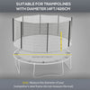 Yeah Depot - Soozier Trampoline Safety Net for 14ft Round Trampoline with 8 Straight Poles, Weather-Resistant Trampoline Net Replacement Enclosure with Yellow Zippered Entrance, Poles Not Included, Yellow