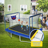 Yeah Depot - New YC 8ft by 12ft rectangular trampoline with basketball board,ball inflater and ladder-Blue ASTM standard tested and CPC certified