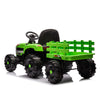Yeah Depot - Ride on Tractor with Trailer,24V Battery Powered Electric Tractor Toy, 200w*2motor 1.86-4.97MPH/Remote Control,electric car for kids,Three speed adjustable,USB,MP3 ,Bluetooth,LED light, safety belt.
