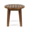 Yeah Depot - Outdoor 16'' Acacia Wood Side Table, Teak Finish