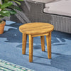 Yeah Depot - Outdoor 16'' Acacia Wood Side Table, Teak Finish