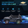 Yeah Depot - Aosom Chevrolet TAHOE Licensed Kids Ride on Car, 12V Battery Powered Kids Electric Car with Remote Control, Music, Lights, Horn, Suspension for 3-6 Years Old, Gray