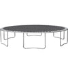 Yeah Depot - 14FT Powder-coated Advanced Trampoline with Basketball Hoop Inflator and Ladder(Outer Safety Enclosure) Orange
