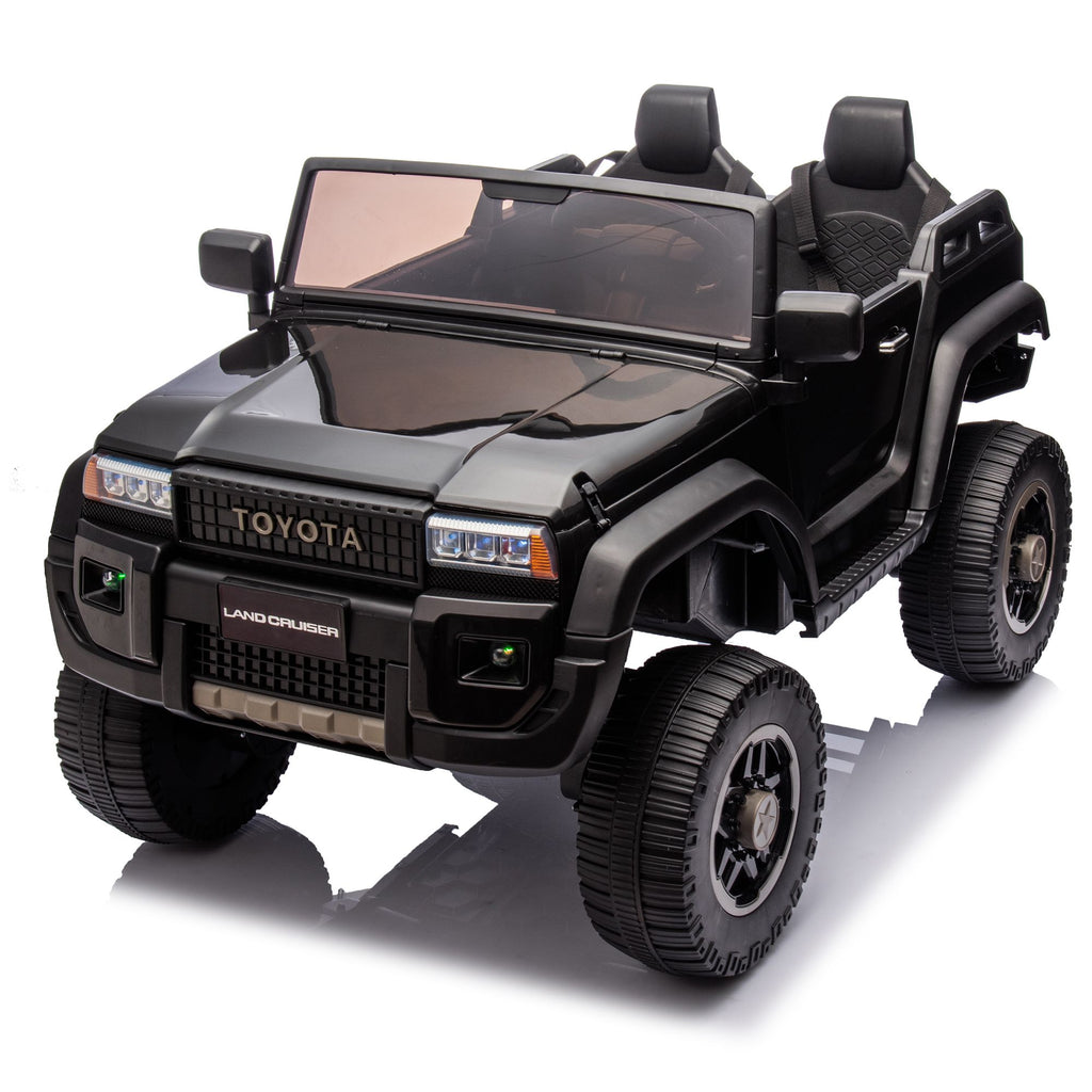 Yeah Depot - 24V Two-seater Kids Ride On Car W/Parents Remote Control, Licensed Toyota LC250,2WD,110w Motors,With Shovel,Three-point Seat Belt,Slow Start,Speed adjustment,Bluetooth,Music for Kids Aged 3+.