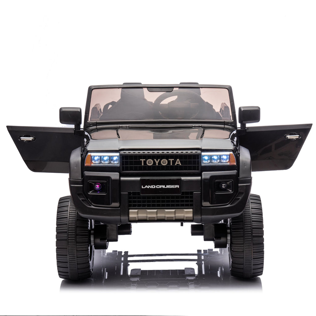 Yeah Depot - 24V Two-seater Kids Ride On Car W/Parents Remote Control, Licensed Toyota LC250,2WD,110w Motors,With Shovel,Three-point Seat Belt,Slow Start,Speed adjustment,Bluetooth,Music for Kids Aged 3+.