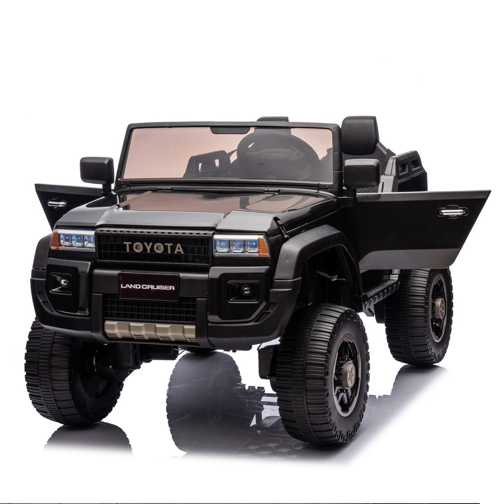 Yeah Depot - 24V Two-seater Kids Ride On Car W/Parents Remote Control, Licensed Toyota LC250,2WD,110w Motors,With Shovel,Three-point Seat Belt,Slow Start,Speed adjustment,Bluetooth,Music for Kids Aged 3+.