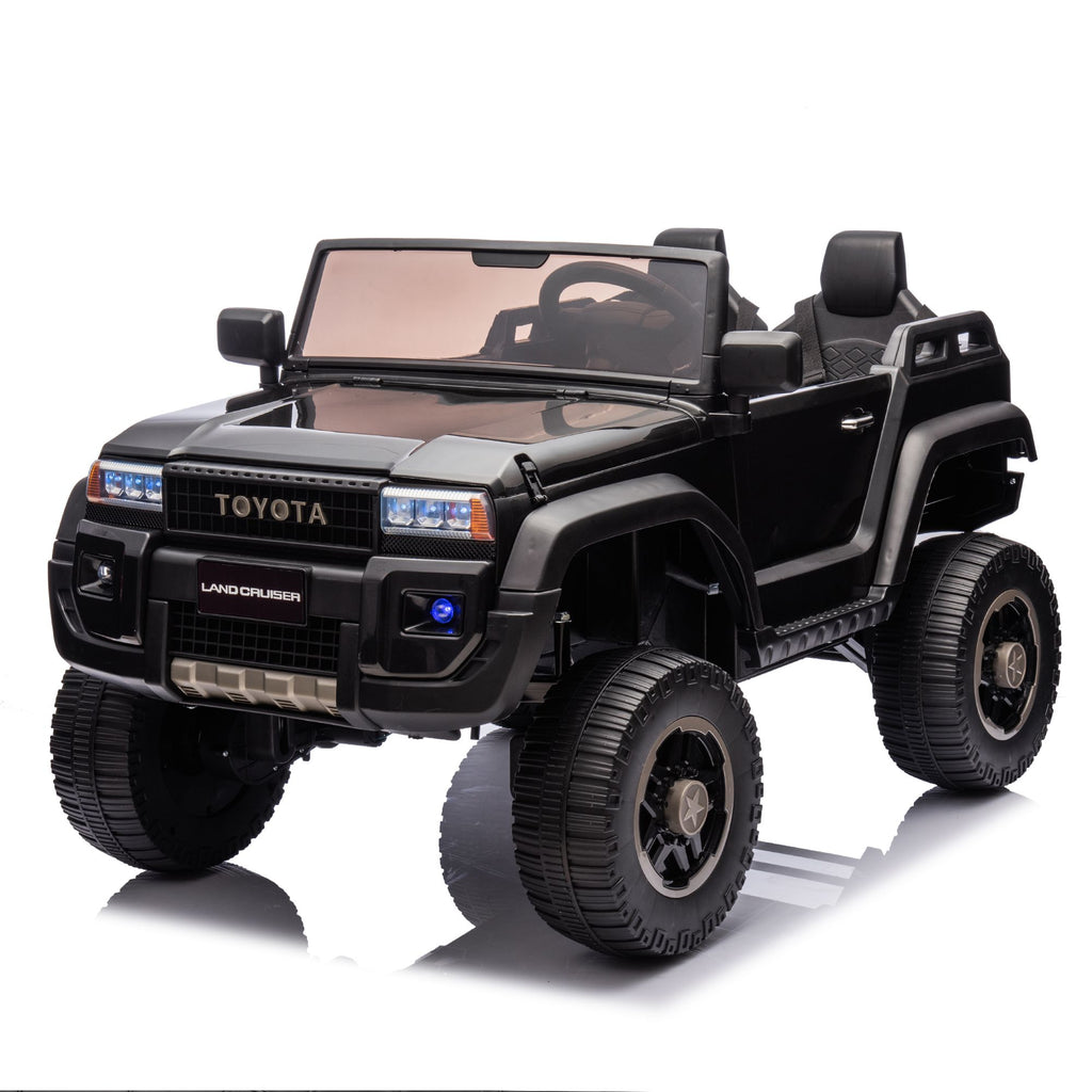Yeah Depot - 24V Two-seater Kids Ride On Car W/Parents Remote Control, Licensed Toyota LC250,2WD,110w Motors,With Shovel,Three-point Seat Belt,Slow Start,Speed adjustment,Bluetooth,Music for Kids Aged 3+.