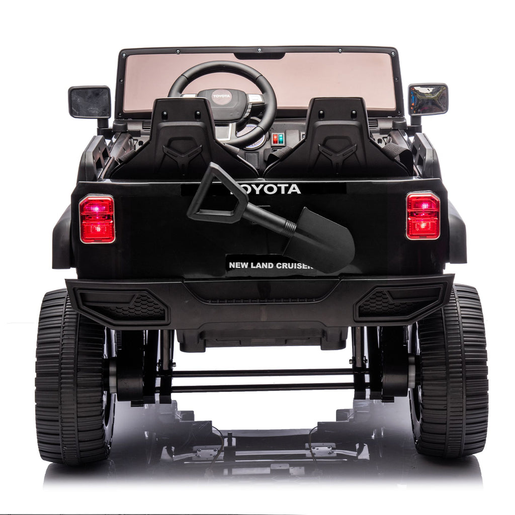 Yeah Depot - 24V Two-seater Kids Ride On Car W/Parents Remote Control, Licensed Toyota LC250,2WD,110w Motors,With Shovel,Three-point Seat Belt,Slow Start,Speed adjustment,Bluetooth,Music for Kids Aged 3+.