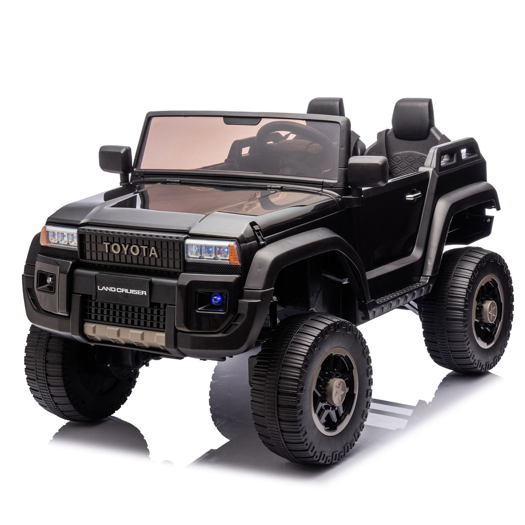 Yeah Depot - 24V Two-seater Kids Ride On Car W/Parents Remote Control, Licensed Toyota LC250,2WD,110w Motors,With Shovel,Three-point Seat Belt,Slow Start,Speed adjustment,Bluetooth,Music for Kids Aged 3+.