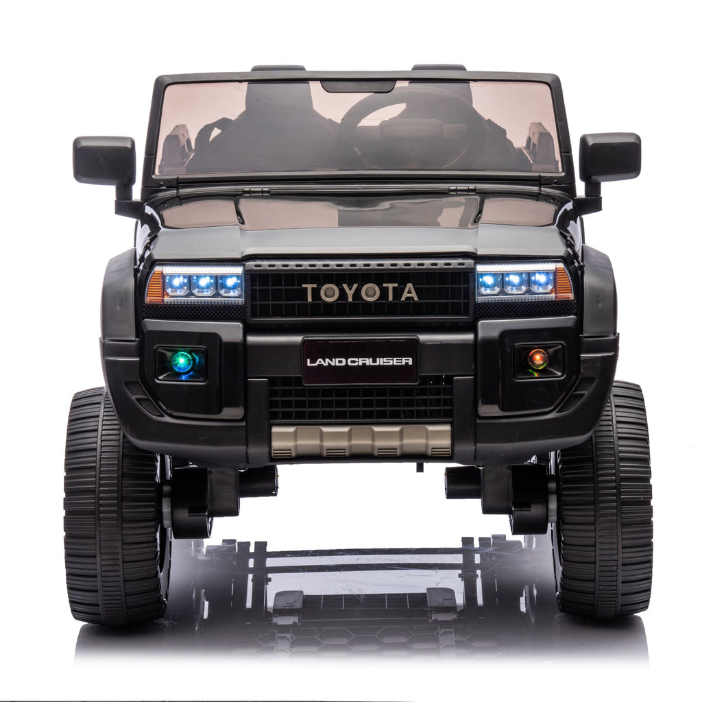 Yeah Depot - 24V Two-seater Kids Ride On Car W/Parents Remote Control, Licensed Toyota LC250,2WD,110w Motors,With Shovel,Three-point Seat Belt,Slow Start,Speed adjustment,Bluetooth,Music for Kids Aged 3+.