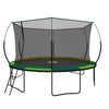 Yeah Depot - YC 14FT Recreational Trampolines with Enclosure for Kids and Adults with Patented Fiberglass Curved Poles Pumpkin -Green