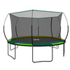 Yeah Depot - YC 14FT Recreational Trampolines with Enclosure for Kids and Adults with Patented Fiberglass Curved Poles Pumpkin -Green