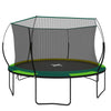 Yeah Depot - YC 14FT Recreational Trampolines with Enclosure for Kids and Adults with Patented Fiberglass Curved Poles Pumpkin -Green
