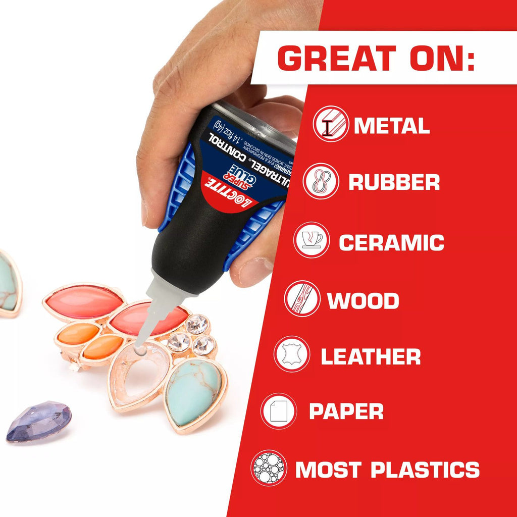 Flexile - Loctite Super Glue Ultra Gel Control, Pack of 1, Clear 4 g Bottle
