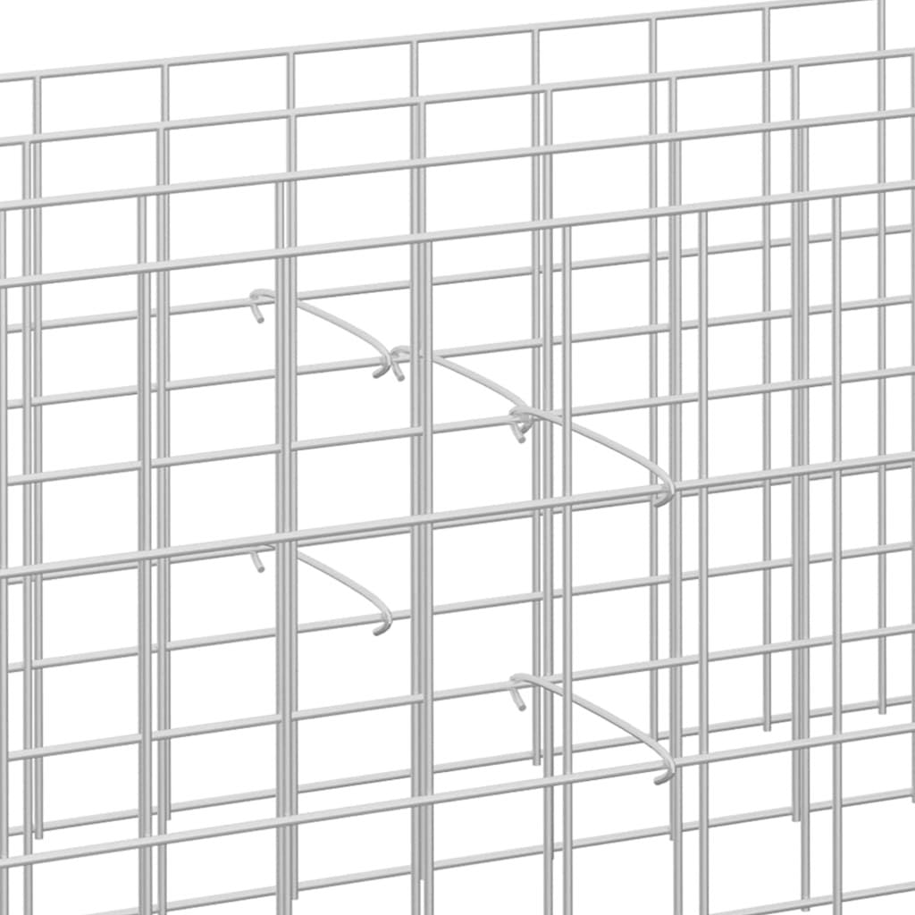 Home Life Boutique - Gabion Hooks 100 pcs Galvanized Steel 7.9''