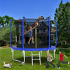 Yeah Depot - 8FT Trampoline with Basketball Hoop, ASTM Approved Reinforced Type Outdoor Trampoline with Enclosure Net