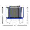 Yeah Depot - 8FT Trampoline with Basketball Hoop, ASTM Approved Reinforced Type Outdoor Trampoline with Enclosure Net