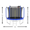 Yeah Depot - 10FT Trampoline with Basketball Hoop, ASTM Approved Reinforced Type Outdoor Trampoline with Enclosure Net