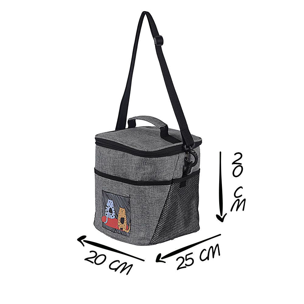 Sanal Magaza - Biggdesign Cats Insulated Lunch Bag, Gray