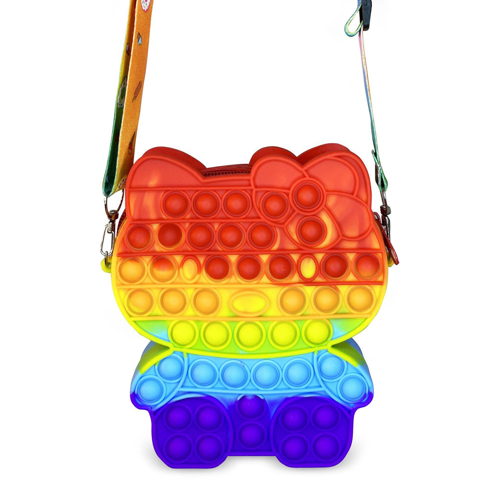 Sanal Magaza - Ogi Mogi Toys Colorful Cat Colorful Round Shoulder Bag