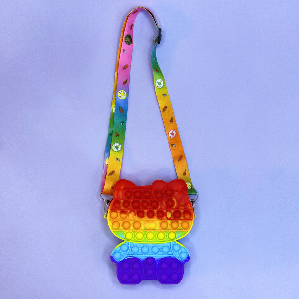Sanal Magaza - Ogi Mogi Toys Colorful Cat Colorful Round Shoulder Bag