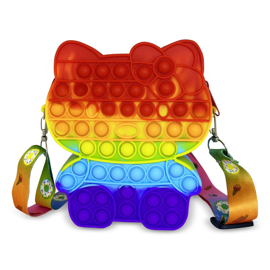 Sanal Magaza - Ogi Mogi Toys Colorful Cat Colorful Round Shoulder Bag