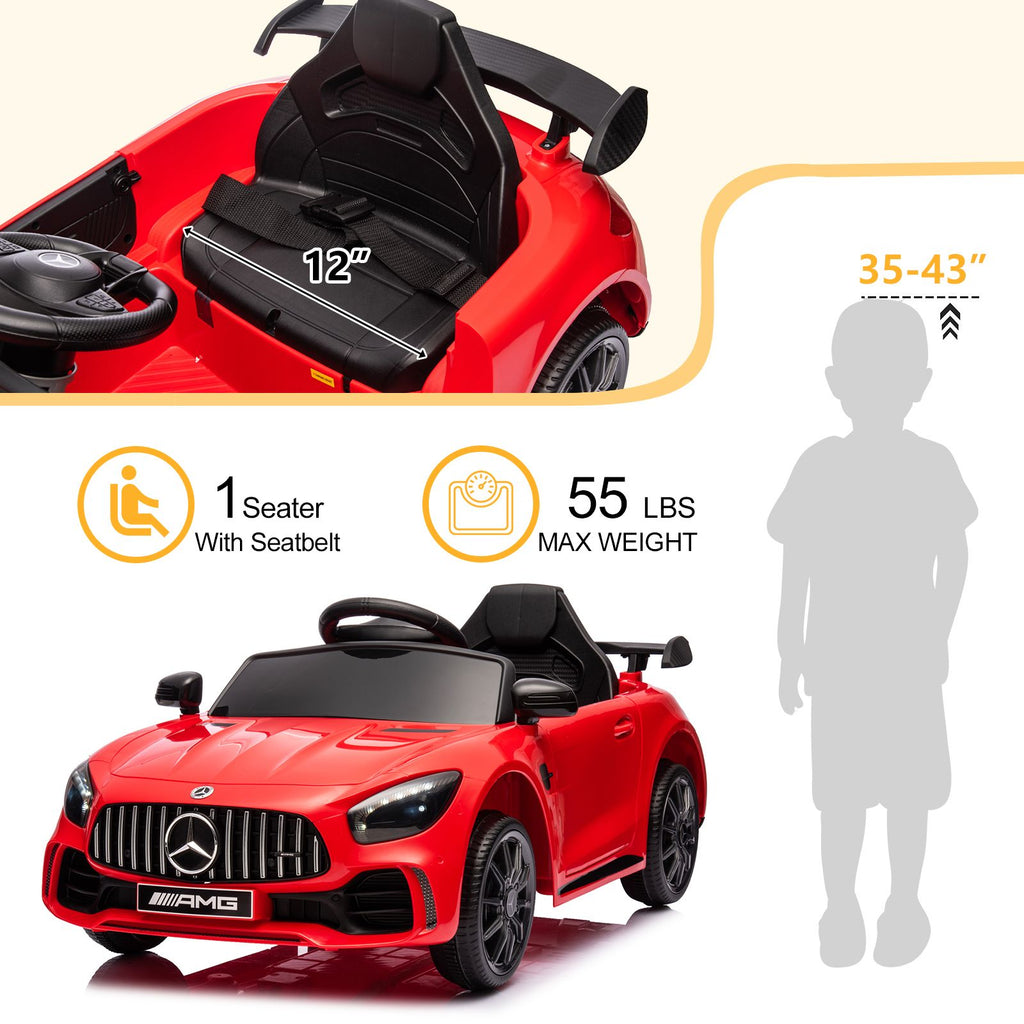 inQ Boutique - LEADZM Dual Drive 12V 4.5Ah with 2.4G Remote Control Mercedes-Benz Sports Car Red