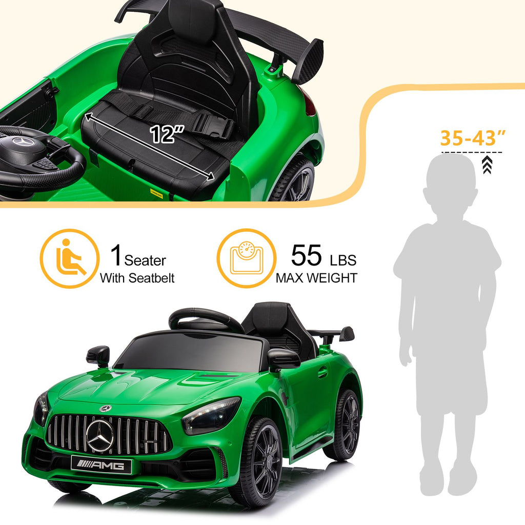 inQ Boutique - LEADZM Dual Drive 12V 4.5Ah with 2.4G Remote Control Mercedes-Benz Sports Car Green