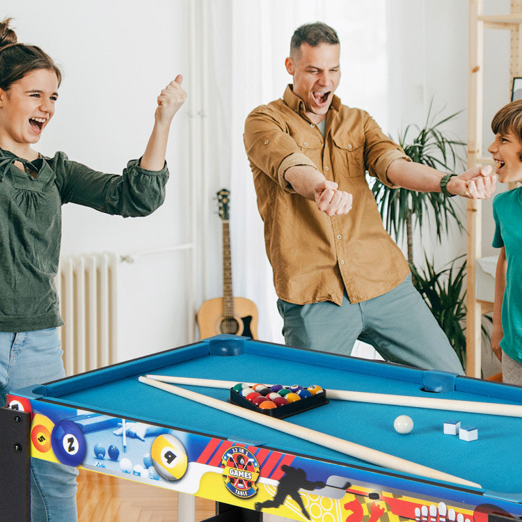 Hooya Imp.& Exp. - 12-in-1 Combo Game Table Set with Foosball Air Hockey Pool Chess and Ping Pong