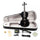 inQ Boutique - [Do Not Sell on Amazon]Glarry GV102 4/4 Solid Wood EQ Violin Case Bow Violin Strings Shoulder Rest Electronic Tuner Connecting Wire Cloth Black