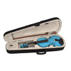 inQ Boutique - 4/4 Acoustic Violin Case Bow Rosin Sky Blue