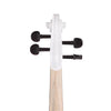 inQ Boutique - [Do Not Sell on Amazon]Glarry GV102 4/4 Solid Wood EQ Violin Case Bow Violin Strings Shoulder Rest Electronic Tuner Connecting Wire Cloth White