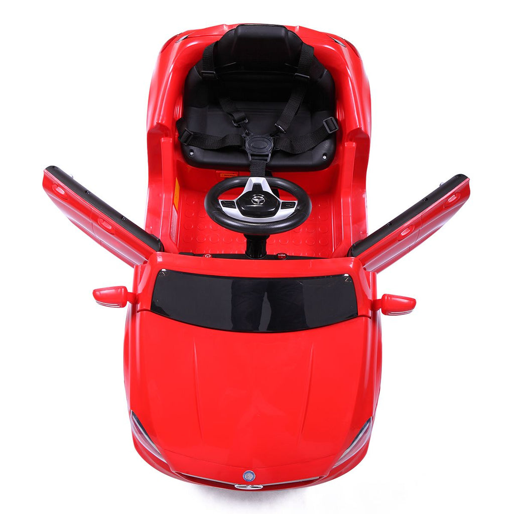 FX070 - 6V Licensed  Electric Vehicle, Kid Ride on Car with Parental Remote Control ,MP3 Player Headlights Opening Doors for Children 3-8, Red