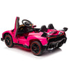 inQ Boutique - LEADZM Lamborghini Poison Small Dual Drive 12V 4.5AH with 2.4G Remote Control Sports Car Pink