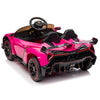 inQ Boutique - LEADZM Lamborghini Poison Small Dual Drive 12V 4.5AH with 2.4G Remote Control Sports Car Pink