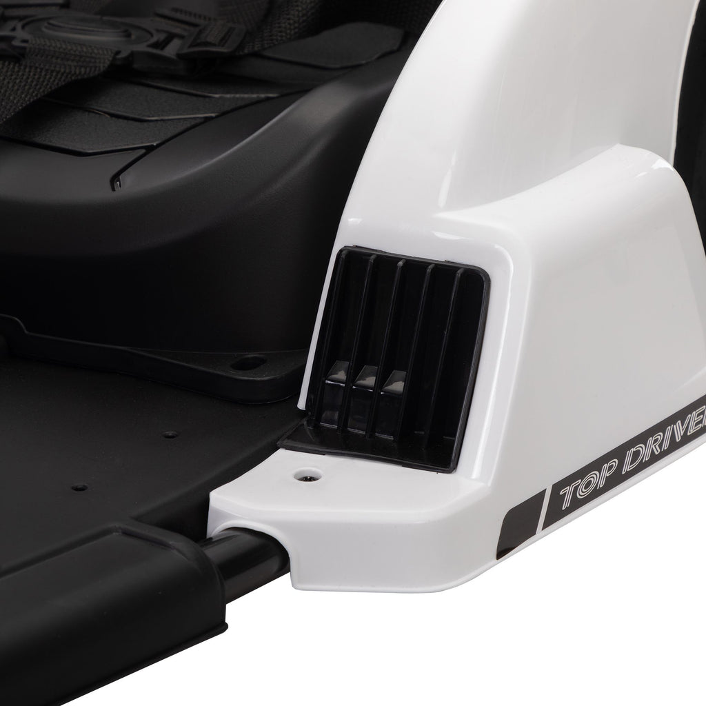 FX070 - Electric GoKart Pro, Kids Racing Car, Outdoor Ride On Toy with MP3 for Kids Aged 4-16, Black and White