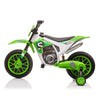 FX070 - 12V Kids Ride on Toy Motorcycle, Electric Motor Toy Bike with Training Wheels for Kids 3-6, Green