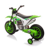 FX070 - 12V Kids Ride on Toy Motorcycle, Electric Motor Toy Bike with Training Wheels for Kids 3-6, Green