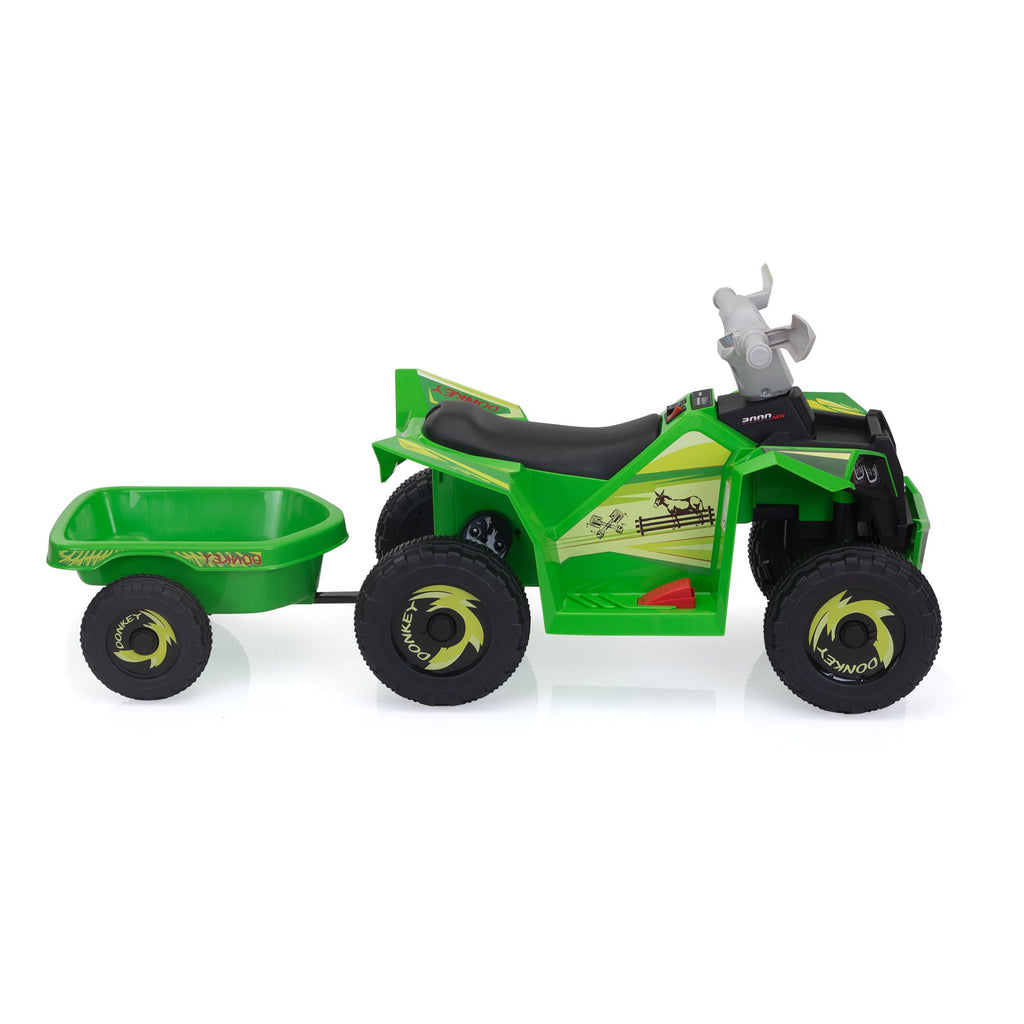 FX070 - Children's Beach Car - with Trailer - Green