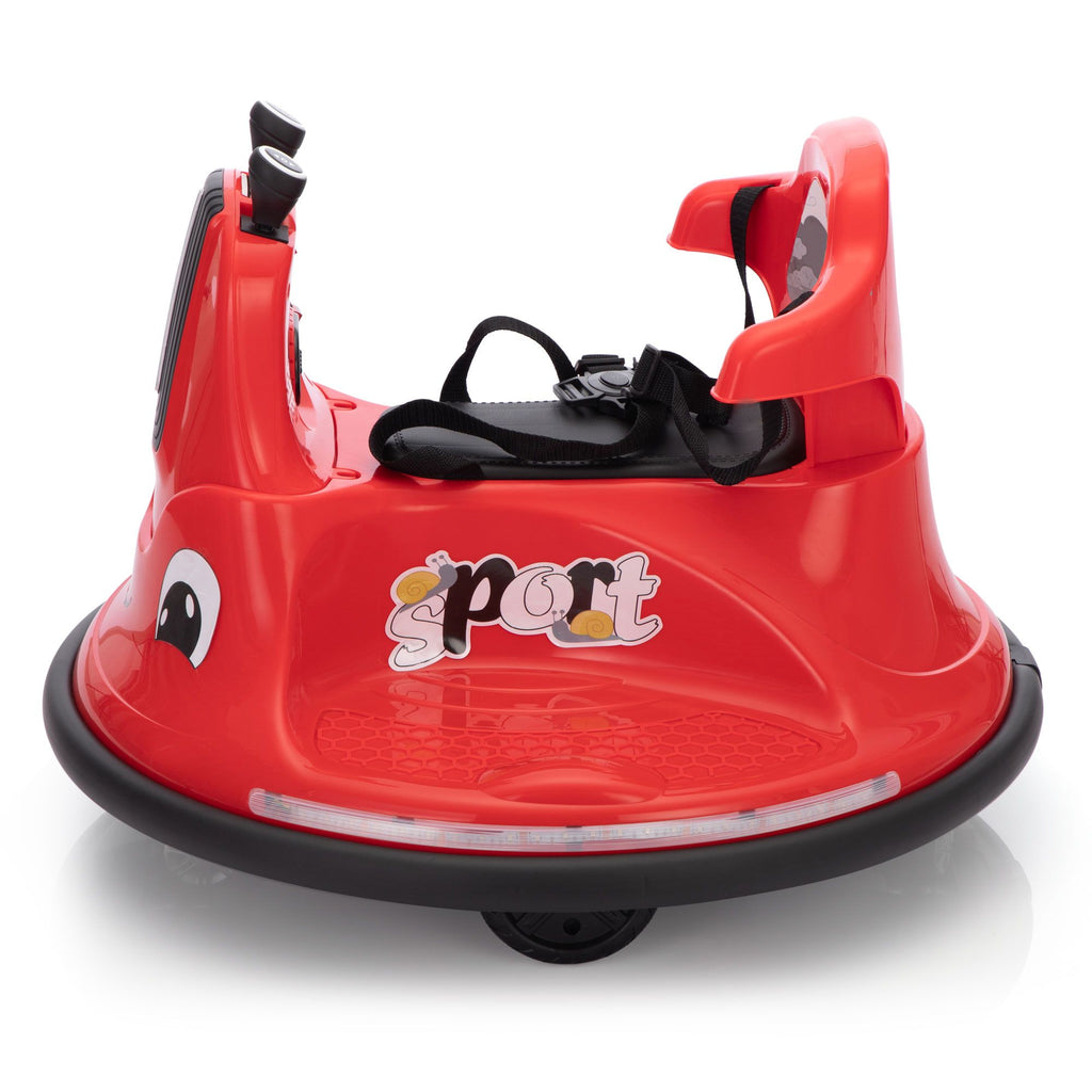 FX070 - 12V Snail-Shaped Kids Electric Bumper Car with Remote Control, Ride On Car with LED Lights, Music, 360 Degree Rotate, Toddler Race Toys, 3-8 Years Old