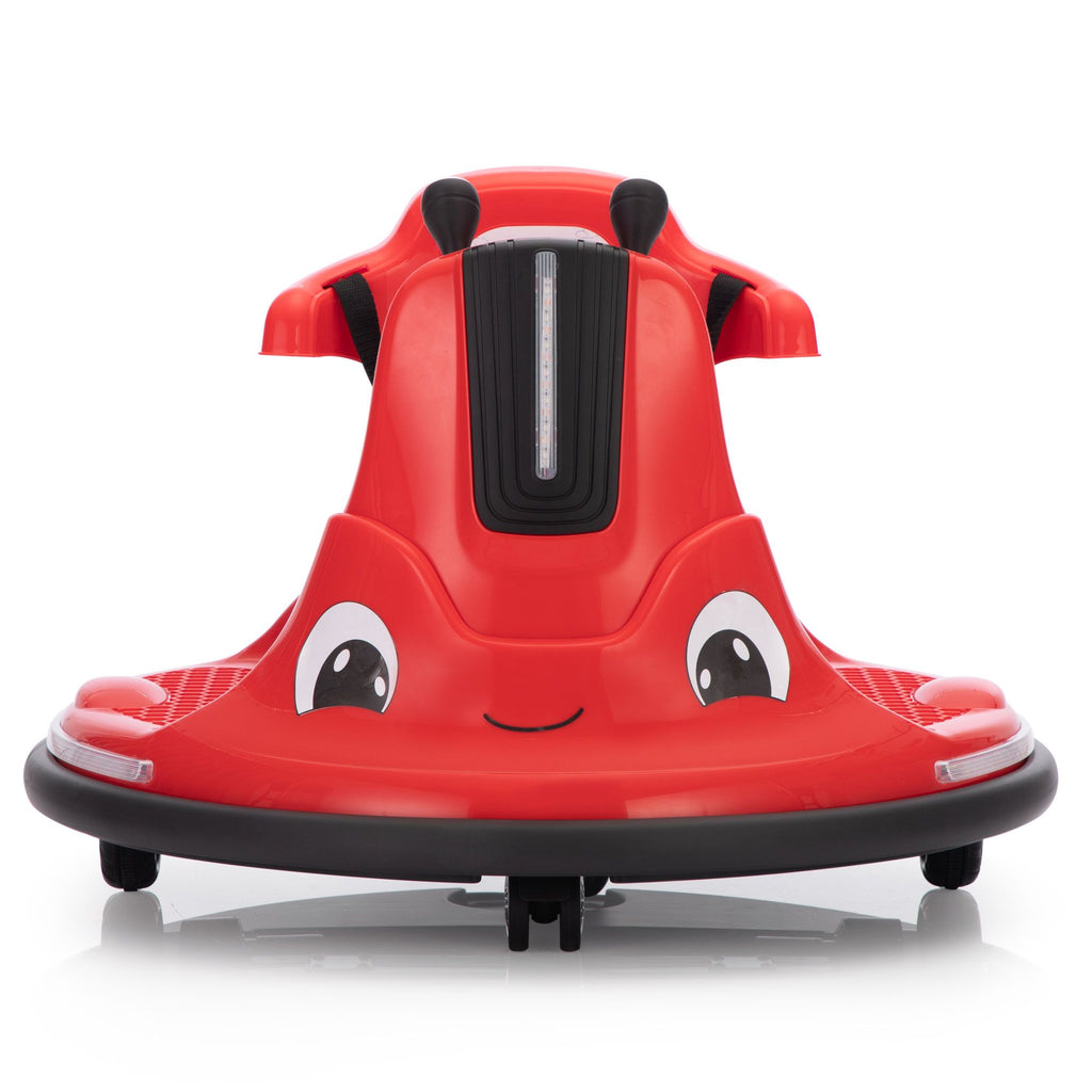 FX070 - 12V Snail-Shaped Kids Electric Bumper Car with Remote Control, Ride On Car with LED Lights, Music, 360 Degree Rotate, Toddler Race Toys, 3-8 Years Old