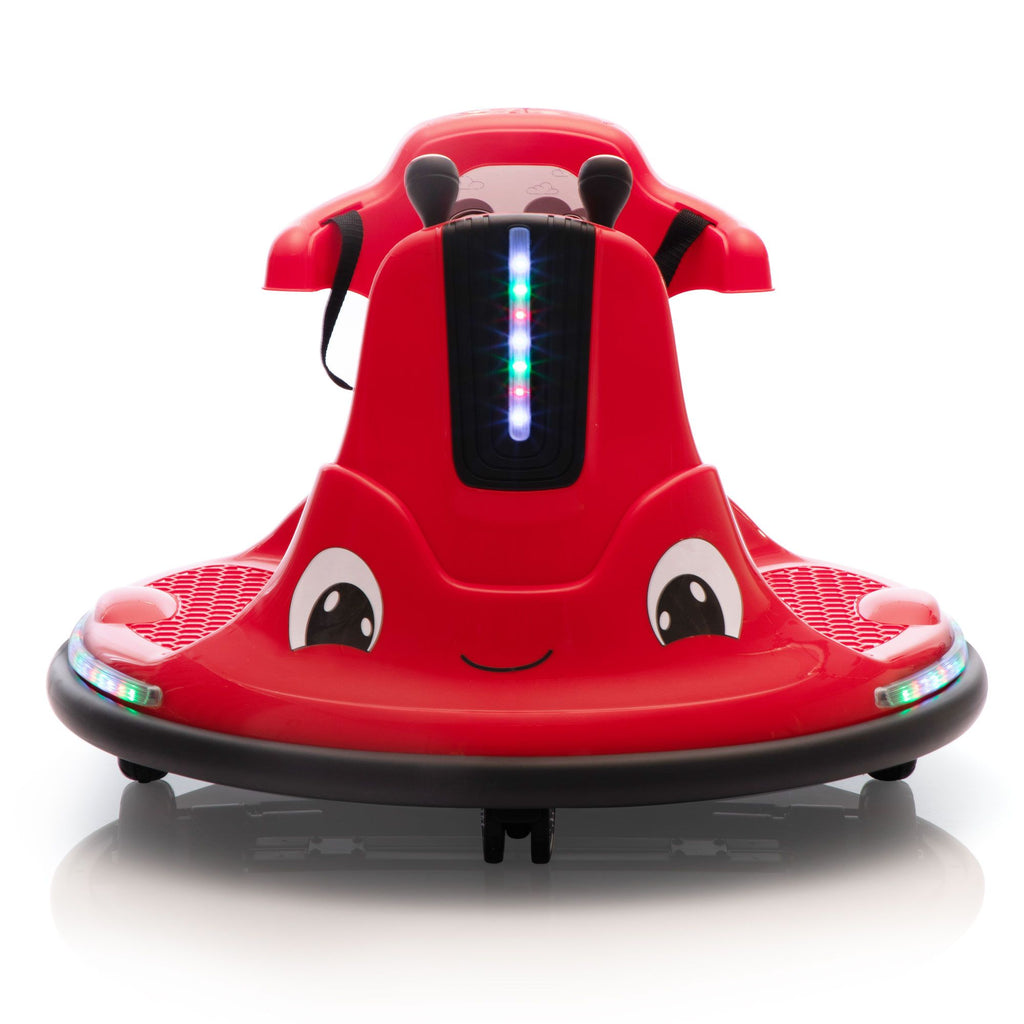 FX070 - 12V Snail-Shaped Kids Electric Bumper Car with Remote Control, Ride On Car with LED Lights, Music, 360 Degree Rotate, Toddler Race Toys, 3-8 Years Old