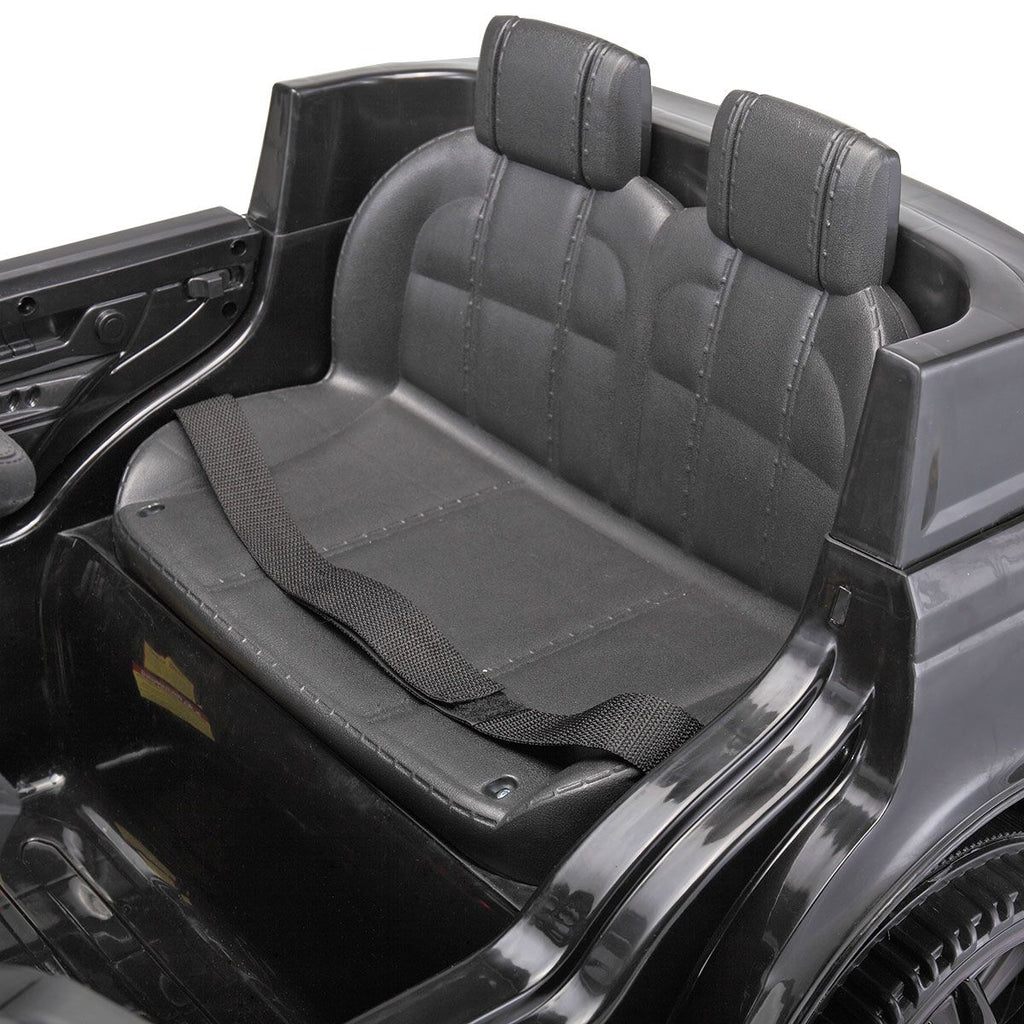 FX070 - 12V Kid Ride on Police Car with Parental Remote Control, Battery Powered Electric Truck with Siren, Flashing Lights,Music, Spring Suspension, Black