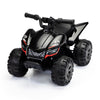 FX070 - Kids Ride-on ATV, 6V Battery Powered Electric Quad Car with Music, LED Lights and Spray Device, 4 Wheeled Ride-on Toy for Toddlers Age 3-5, Black
